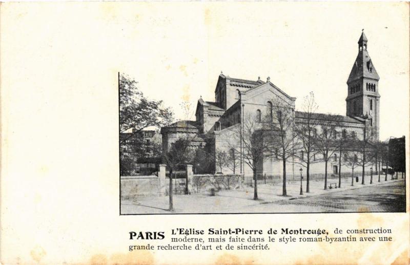 Carte postale ancienne L'Eglise Saint-Pierre de Montrouge à Paris 14e