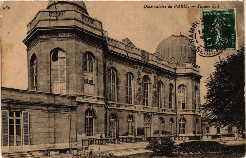 Carte postale ancienne Observatoire de Paris - Façade Sud à Paris 14e