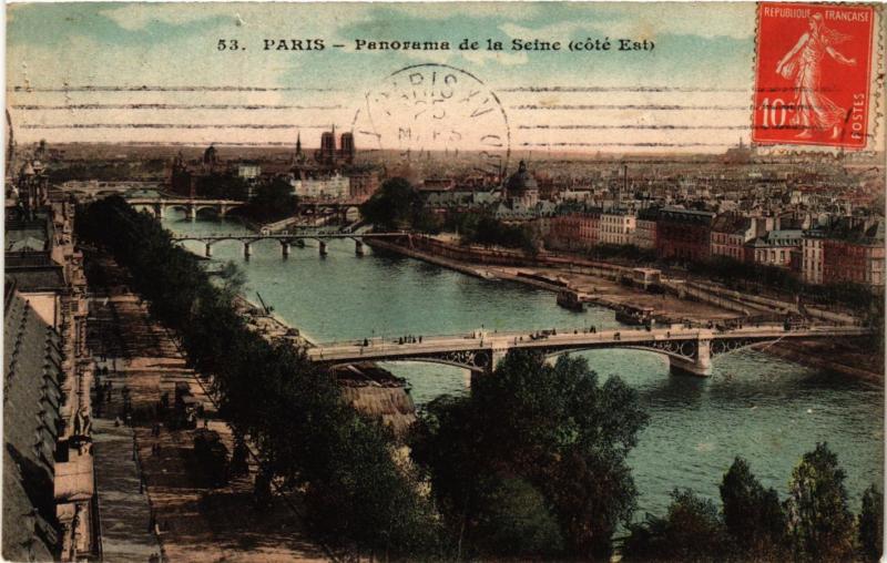 Carte postale ancienne Paris Panorama de la Seine (coté Est)