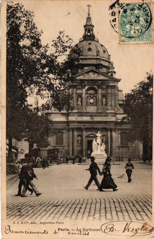 Carte postale ancienne Paris 5e-Eglise de la Sorbonne à Paris 5e