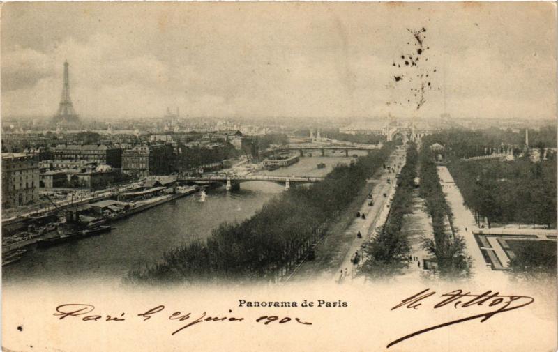 Carte postale ancienne Paris Panorama de Paris