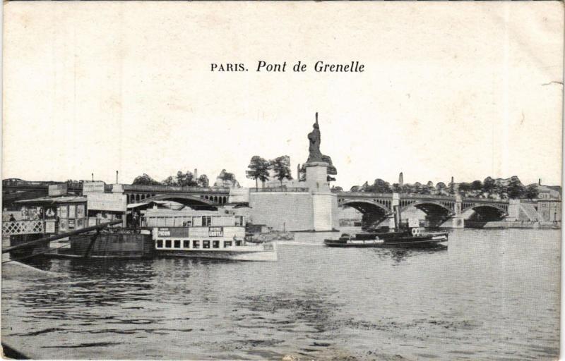 Carte postale ancienne Pont de Grenelle à Paris 16e