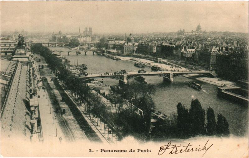 Carte postale ancienne Paris Panorama de Paris