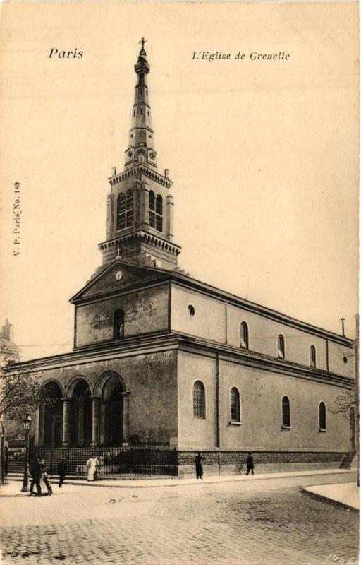 Carte postale ancienne L'Eglise de Grenelle à Paris 15e