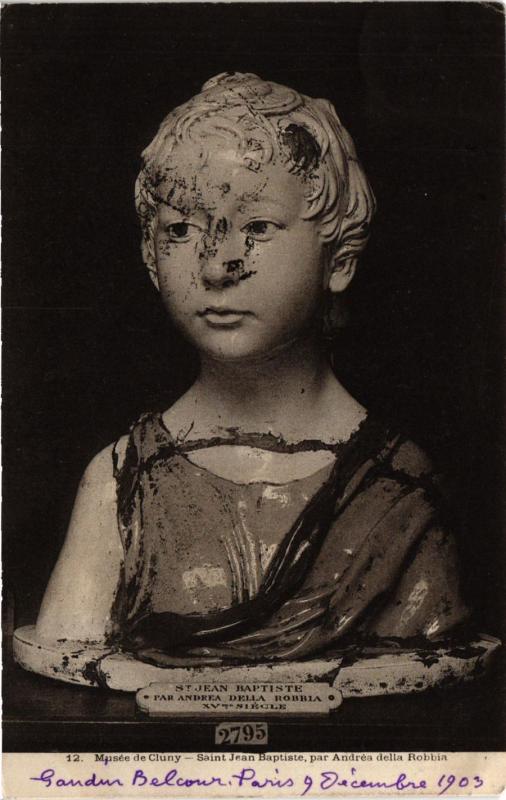 Carte postale ancienne Paris 5e-Musée de Cluny-Saint Jean Baptiste à Paris 5e