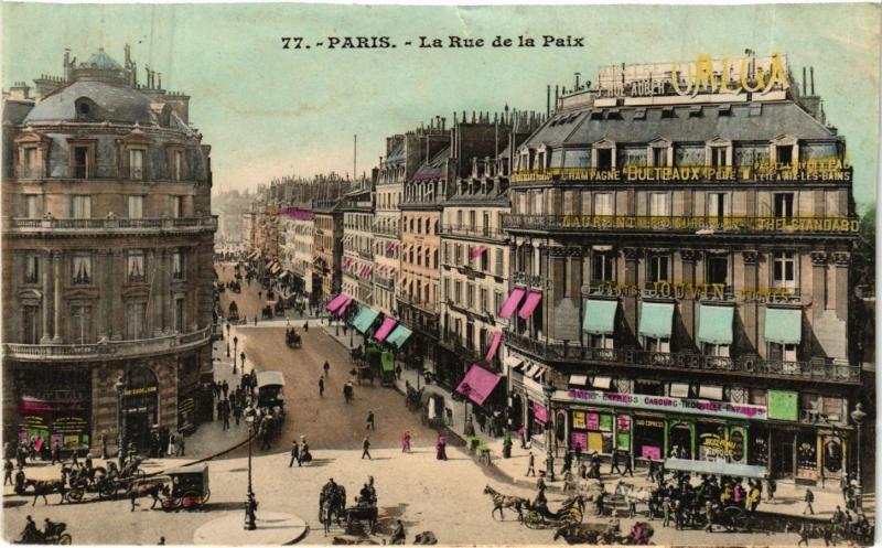 Carte postale ancienne Paris 2e-La rue de la Paix à Paris 2e