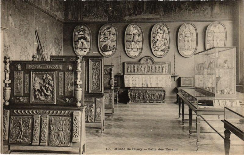Carte postale ancienne Paris 5e-Musée de Cluny-Salle des Emaux à Paris 5e