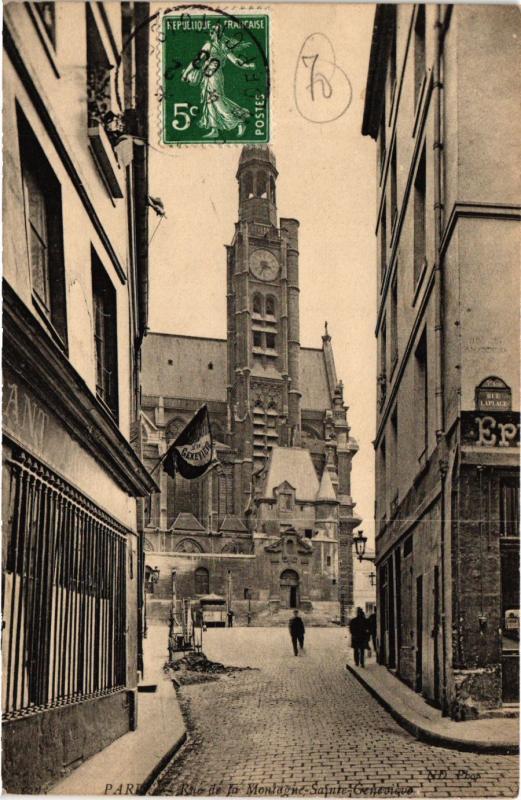 Carte postale ancienne Paris 5e-Rue de la Montagne-Sainte Geneviéve à Paris 5e