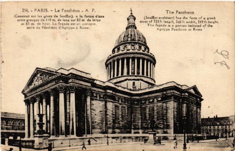 Carte postale ancienne Le Panthéon à Paris 5e