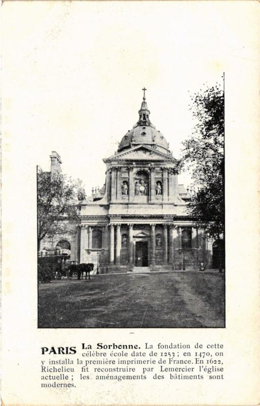 Carte postale ancienne Paris 5e-La Sorbonne à Paris 5e