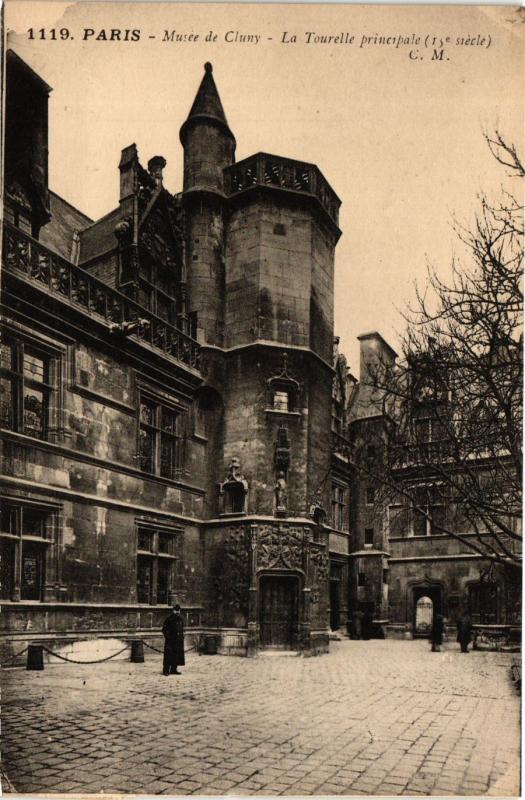 Carte postale ancienne Paris 5e-Musée de Cluny-La Tourelle principale à Paris 5e