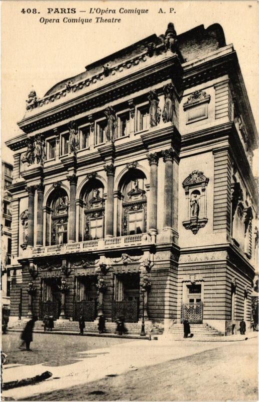 Carte postale ancienne Paris 2e-L'Opéra Comique à Paris 2e