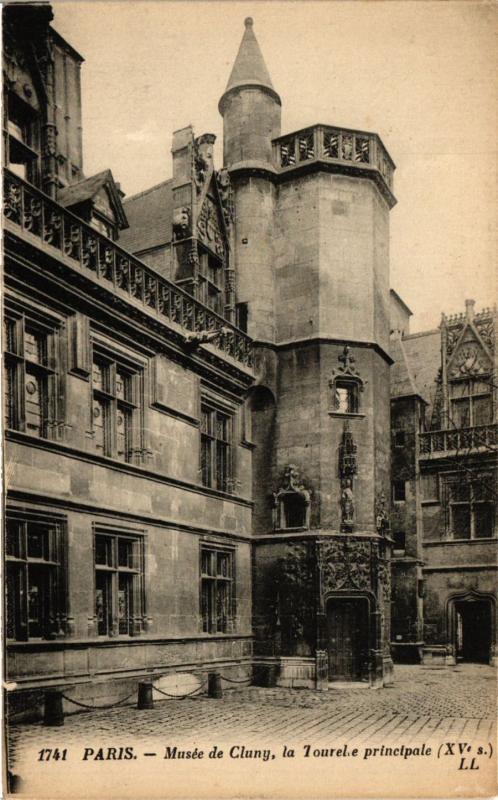 Carte postale ancienne Paris 5e Musée de Cluny. La Tourelle Principale à Paris 5e