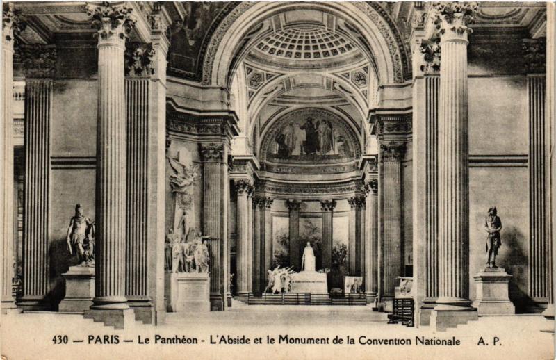 Carte postale ancienne Paris 5e-Le Panthéon-L'Abside et le Monument de la Convention à Paris 5e