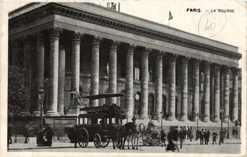 Carte postale ancienne Paris 2e-La Bourse à Paris 2e