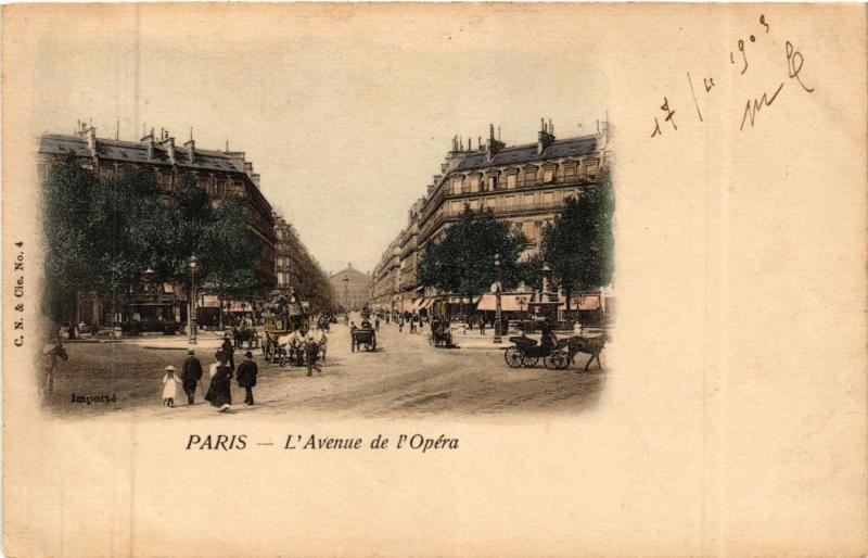 Carte postale ancienne Paris 2e-L'Avenue de l'Opéra à Paris 2e