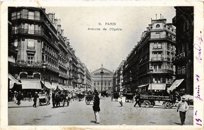 Carte postale ancienne Paris 2e-Avenue de l'Opéra à Paris 2e