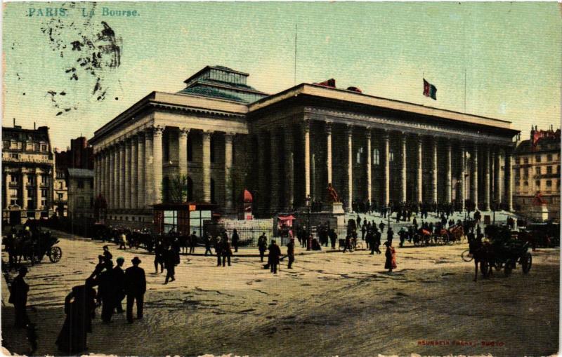 Carte postale ancienne Paris 2e-La Bourse à Paris 2e