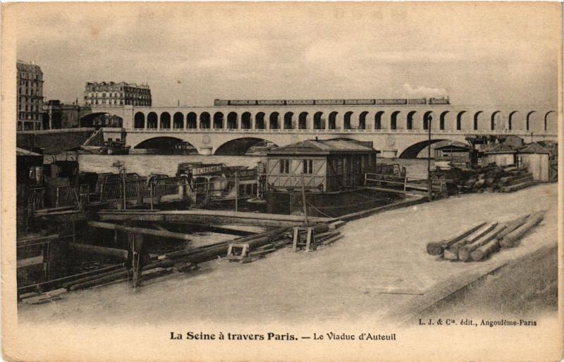 Carte postale ancienne Le Viaduc d'Auteuil à Paris 15e
