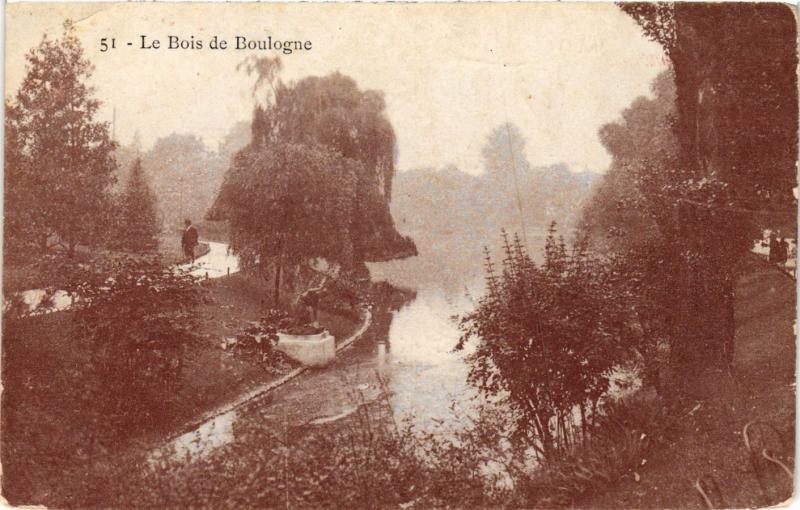 Carte postale ancienne Le Bois de Boulogne à Paris 14e