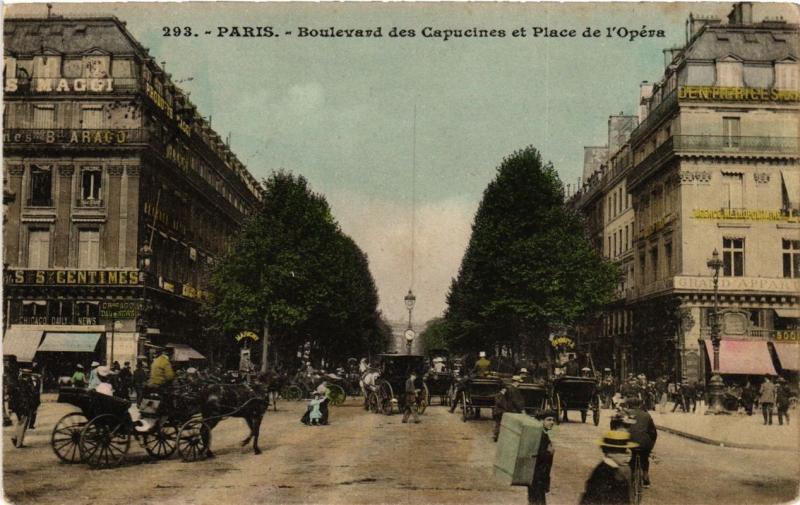 Carte postale ancienne Paris 9e - Boulevard des Capucines à Paris 9e