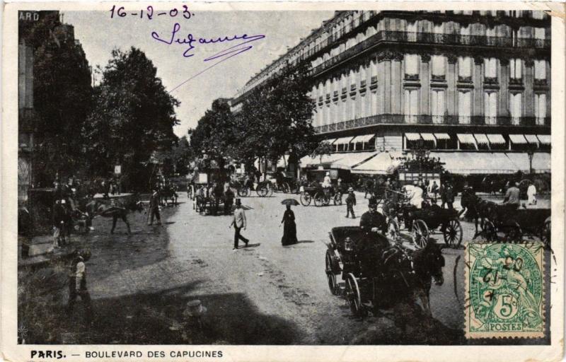Carte postale ancienne Paris 9e - Boulevard des Capucines à Paris 9e
