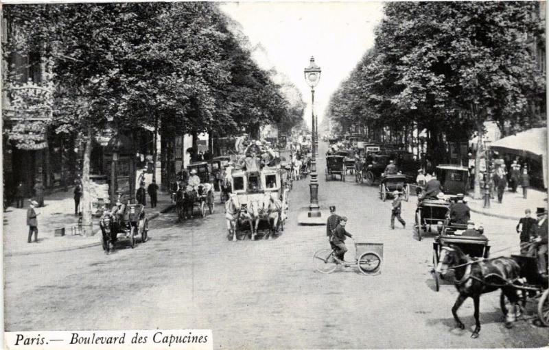Carte postale ancienne Paris 9e - Boulevard des Capucines à Paris 9e