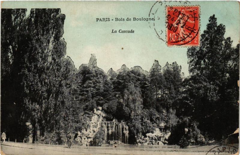 Carte postale ancienne Le Bois de Boulogne - La Cascade à Paris 16e