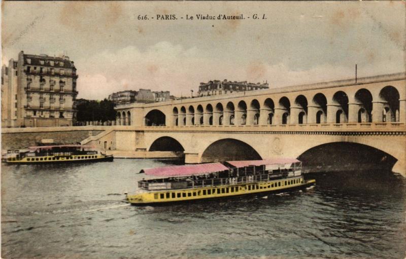 Carte postale ancienne Le Viaduc d'Auteuil à Paris 15e