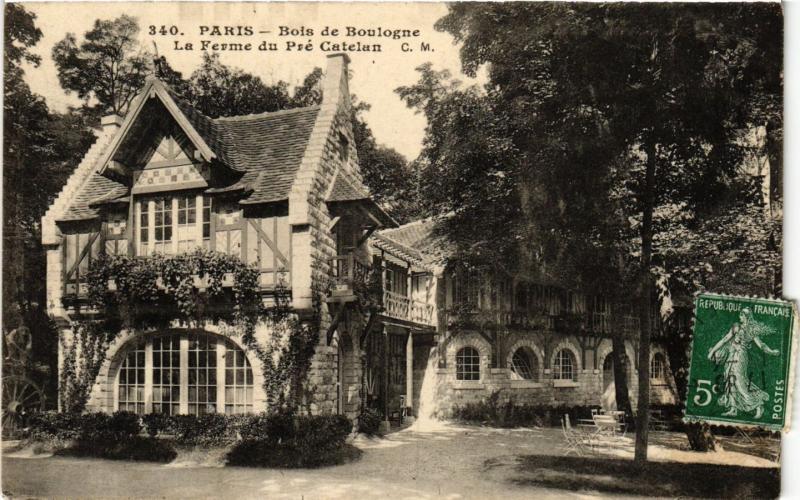 Carte postale ancienne Bois de Boulogne - La Ferme du Pré Catelan à Paris