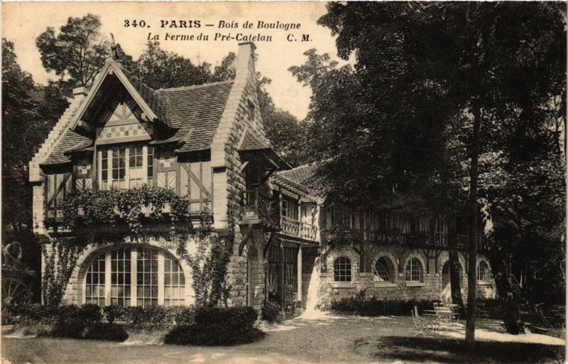 Carte postale ancienne Bois de Boulogne - La Ferme du Pré Catelan à Paris