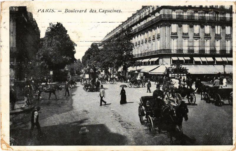 Carte postale ancienne Paris 9e - Boulevard des Capucines à Paris 9e