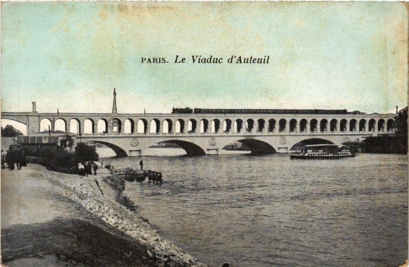 Carte postale ancienne Le Viaduc d'Auteuil à Paris 16e
