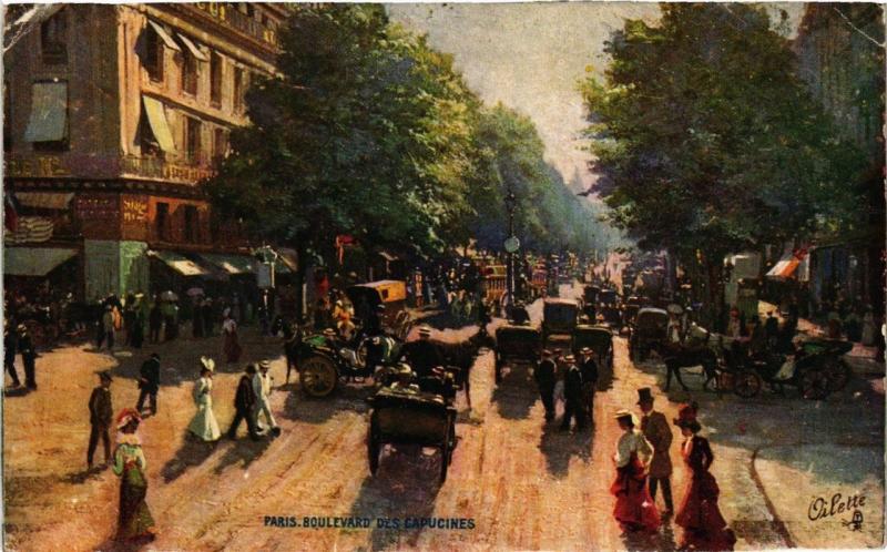 Carte postale ancienne Paris 9e - Boulevard des Capucines à Paris 9e