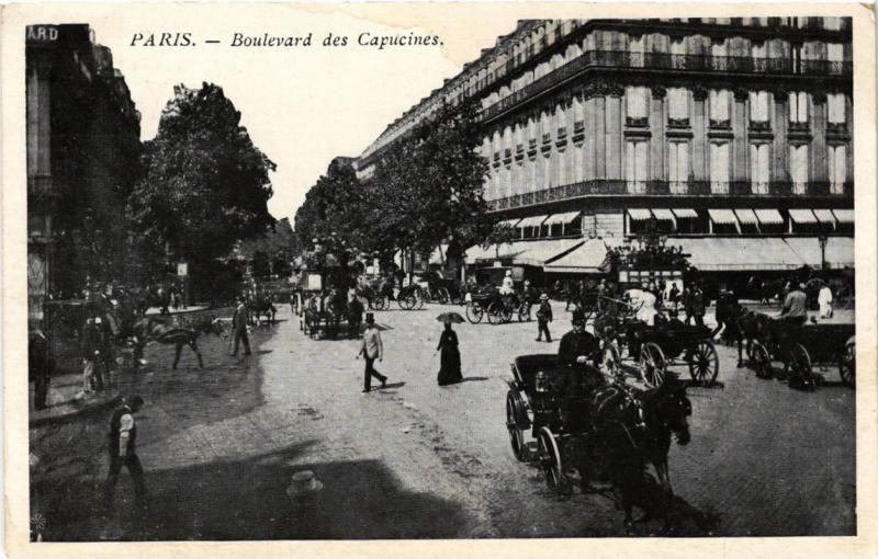 Carte postale ancienne Paris 9e - Boulevard des Capucines à Paris 9e