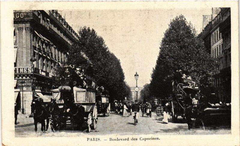 Carte postale ancienne Paris 9e - Boulevard des Capucines à Paris 9e