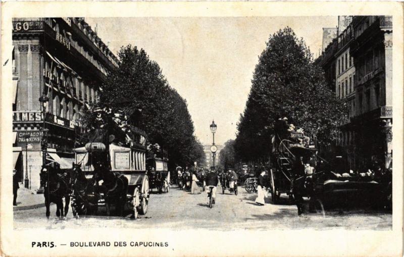 Carte postale ancienne Paris 9e - Boulevard des Capucines à Paris 9e