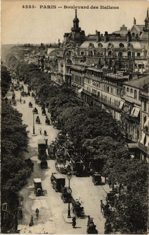 Carte postale ancienne Paris 9e - Boulevard des Italiens à Paris 9e