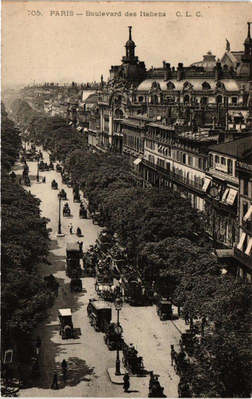 Carte postale ancienne Paris 9e - Boulevard des Italiens à Paris 9e