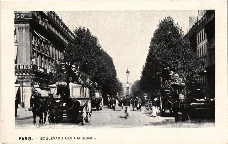 Carte postale ancienne Paris 9e - Boulevard des Capucines à Paris 9e