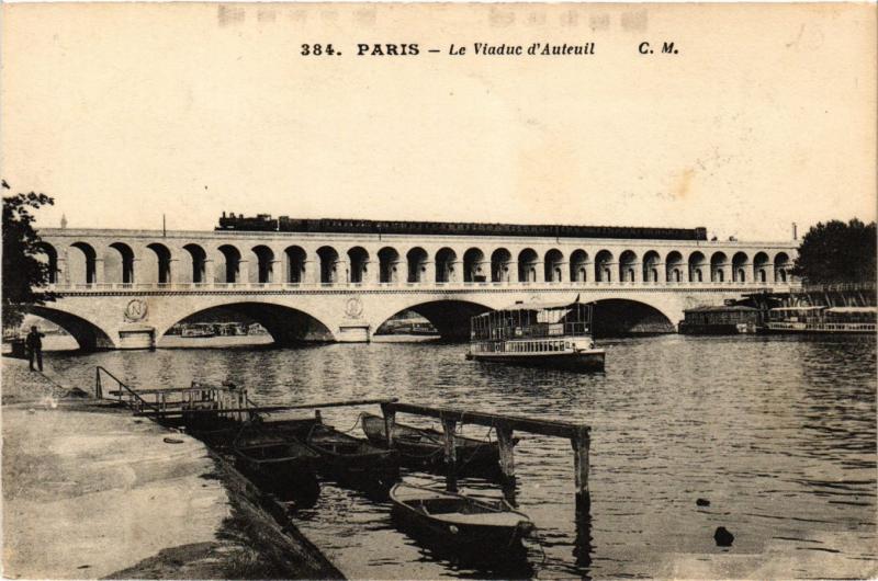Carte postale ancienne Le Viaduc d'Auteuil à Paris 16e