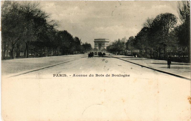 Carte postale ancienne Avenue du Bois de Boulogne à Paris 16e