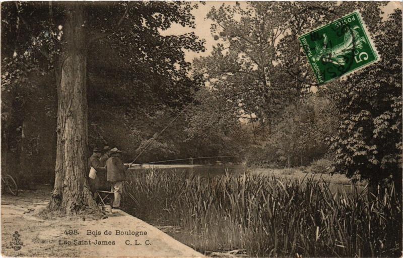 Carte postale ancienne Bois de Boulogne - Lac Saint-James à Paris 16e