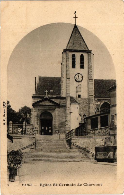 Carte postale ancienne Eglise Saint-Germain de Charonne à Paris 20e