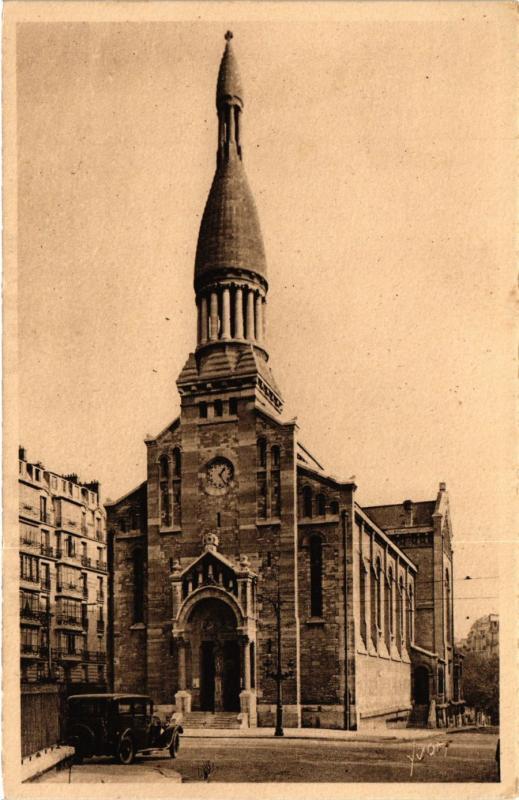 Carte postale ancienne Eglise Notre-Dame-d'Auteuil à Paris 16e