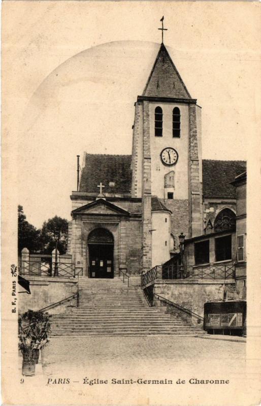 Carte postale ancienne Eglise Saint-Germain de Charonne à Paris 20e