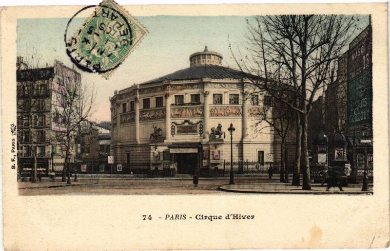Carte postale ancienne Paris 11e Paris-Cirque d'Hiver à Paris 11e