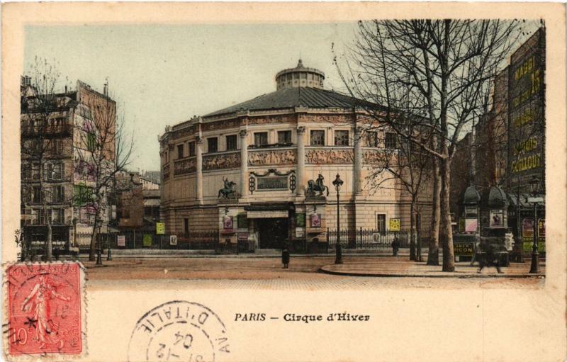 Carte postale ancienne Paris 11e Paris-Cirque d'Hiver à Paris 11e