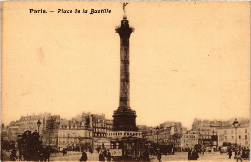 Carte postale ancienne Paris 11e Paris-Place de la Bastille à Paris 11e