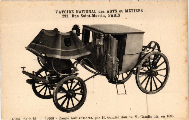 Carte postale ancienne Paris (3e) Cnam - Coupé huit ressorts à Paris 3e